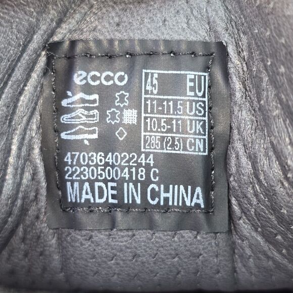 Ecco Soft 7 Men's Size 11-11.5 Gray Leather Casual Comfort Shoes - Picture 9 of 9